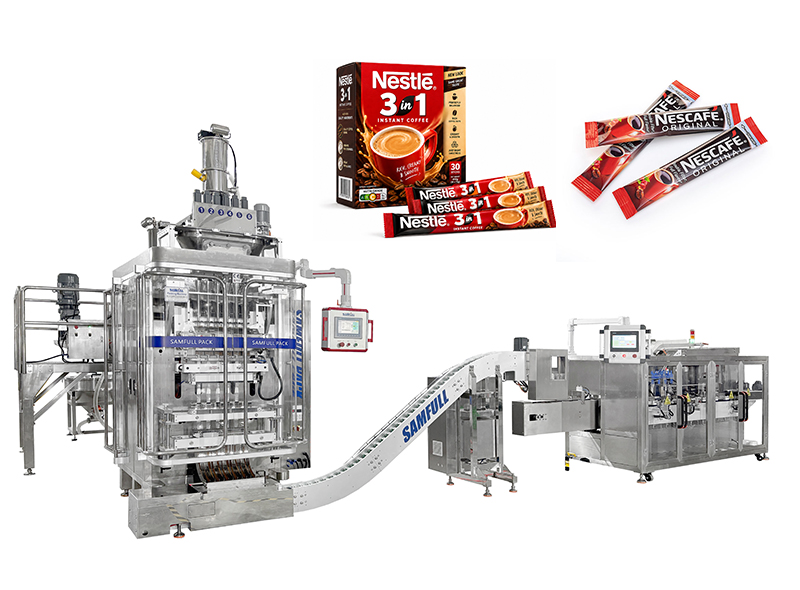 Línea de Envasado y Estuchado para Café en Sachet y Stick Pack