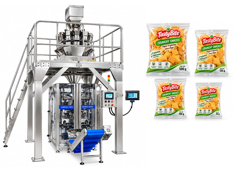 Caso de Éxito: Máquina Envasadora Vertical para Papas Fritas, Corn Chips y Snacks en Múltiples Presentaciones Caso de Éxito: Máquina Envasadora Vertical para Papas Fritas, Corn Chips y Snacks en Múltiples Presentaciones